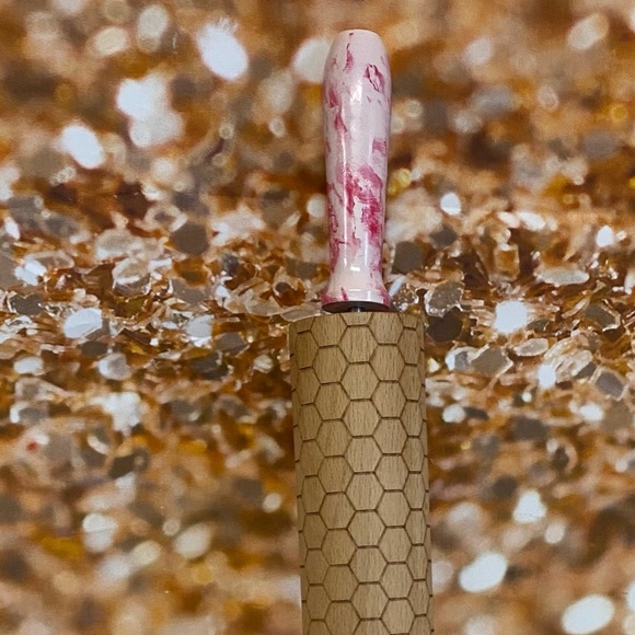 The Bake Shop Pink Handle Honeycomb Bee Rolling Pin - Picture 5 of 5